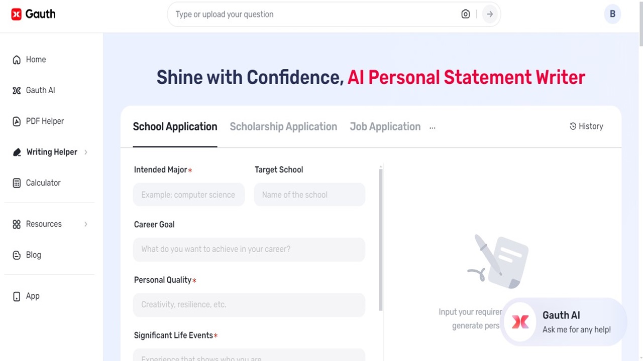 How Gauth Personal Statement Writer Works and Changes Every Application’s Writing Approach